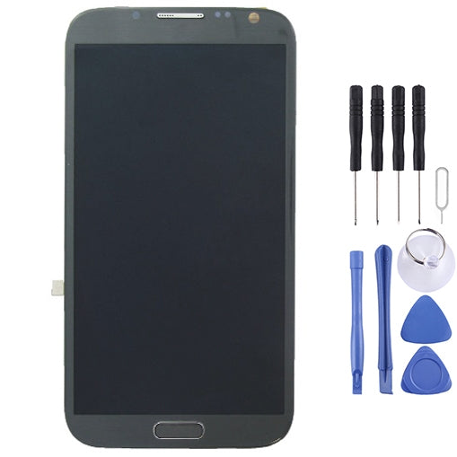 Display LCD originale + pannello touch con cornice per Galaxy Note II / N7105, For Galaxy Note II / N7100