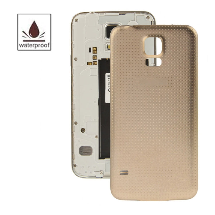 Per Galaxy S5 / G900 Coperchio dello sportello dell'alloggiamento della batteria in materiale plastico originale con funzione impermeabile, For Galaxy S5 Original, For Samsung Galaxy S5 (Waterproof), For Samsung Galaxy S5 / G900