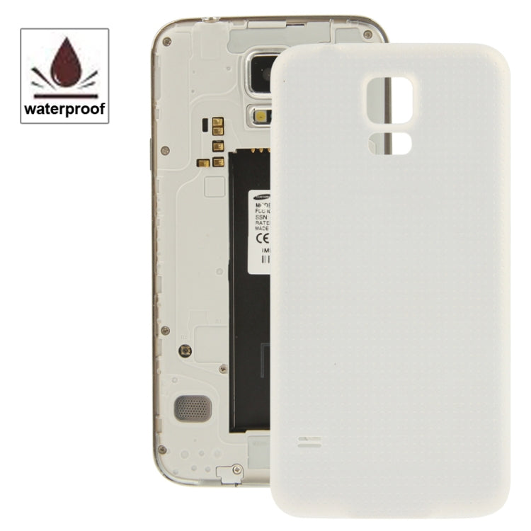 Per Galaxy S5 / G900 Coperchio dello sportello dell'alloggiamento della batteria in materiale plastico originale con funzione impermeabile, For Galaxy S5 Original, For Samsung Galaxy S5 (Waterproof), For Samsung Galaxy S5 / G900