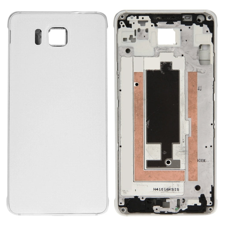 For Galaxy Alpha / G850 Full Housing Coverage (LCD Front Frame Bezel Frame + Middle Frame Bezel Frame Back Plate Housing Camera Lens Panel + Battery Back Cover)