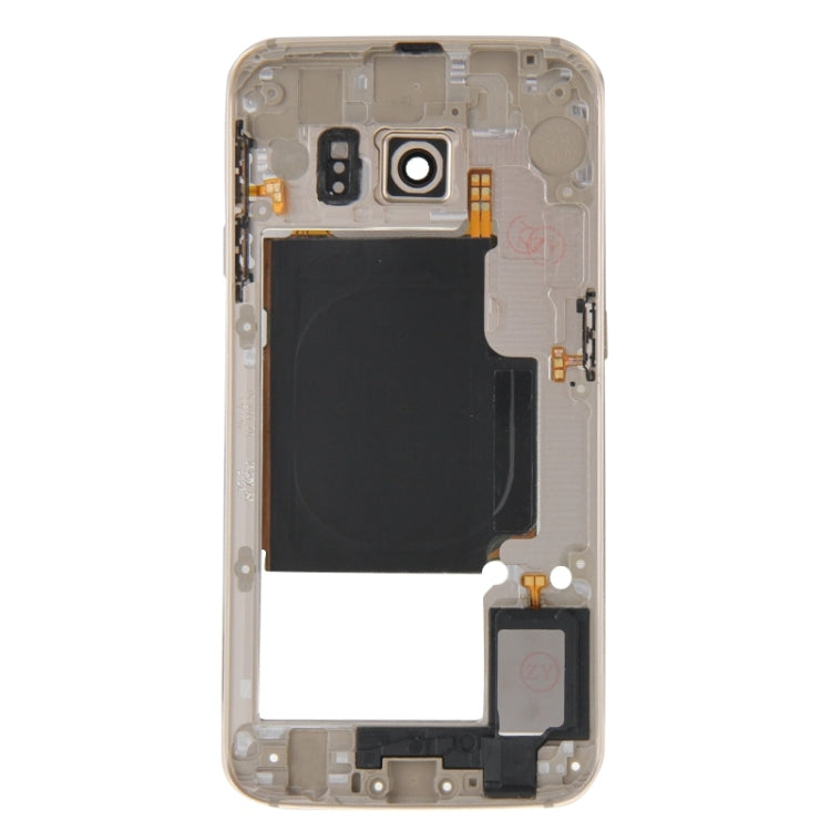 For Galaxy S6 Edge / G925 Back Plate Housing Camera Lens Panel with Side Keys and Loudspeaker Ringer Buzzer, Galaxy S6 edge, For Samsung Galaxy S6 edge