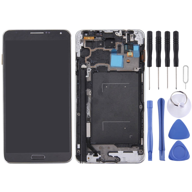 Display LCD originale + pannello touch con cornice per Galaxy Note III / N900, For Galaxy Note 3 / N900