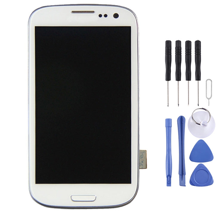 Display LCD originale + pannello touch con cornice per Galaxy SIII LTE / i9305, For Galaxy S III LTE / i9305