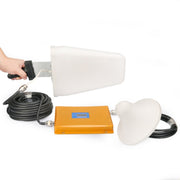 Amplificatore di segnale/ripetitore di segnale mobile LED WCDMA 2100 MHz e GSM 900 MHz con antenna periodica logaritmica