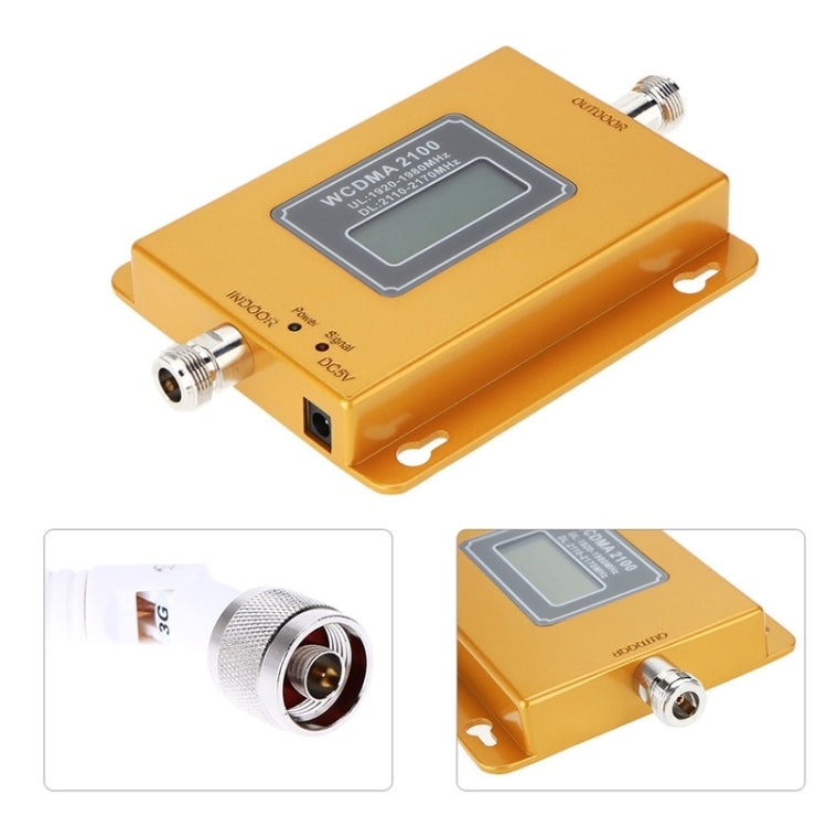 Amplificatore di segnale per telefono cellulare WCDMA 2100 MHz/ripetitore di segnale LCD con antenna a ventosa, WCDMA 2100MHz