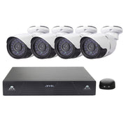 Kit NVR telecamera IP bullet 4CH H.264 720P HD, visione notturna IR da 30 m, supporto ingresso video/audio, 4CH H.264 720P
