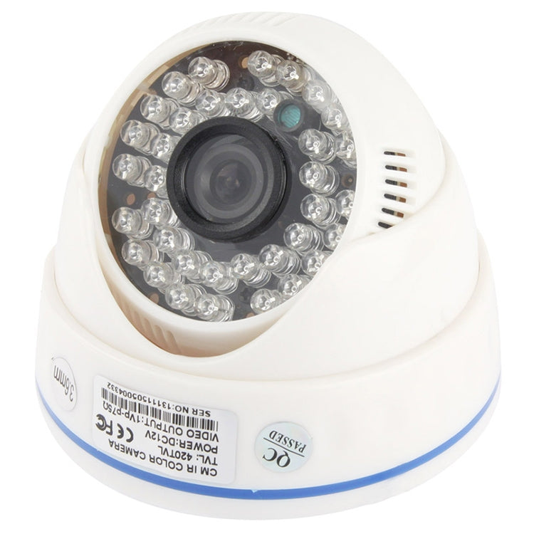 Telecamera a infrarossi a colori in materiale ABS CMOS 420TVL con obiettivo da 3,6 mm con 36 LED, distanza IR: 20 m, CMOS
