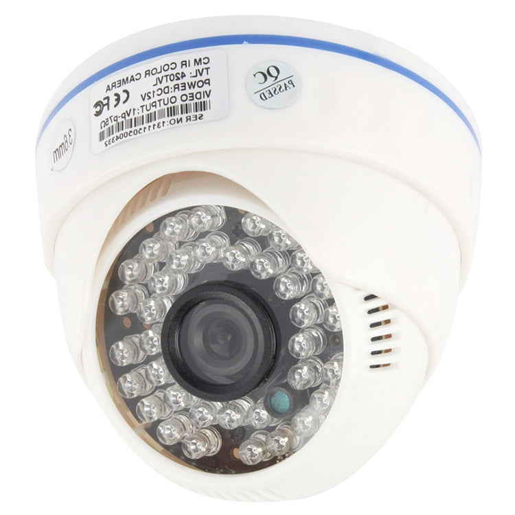 Telecamera a infrarossi a colori in materiale ABS CMOS 420TVL con obiettivo da 3,6 mm con 36 LED, distanza IR: 20 m, CMOS