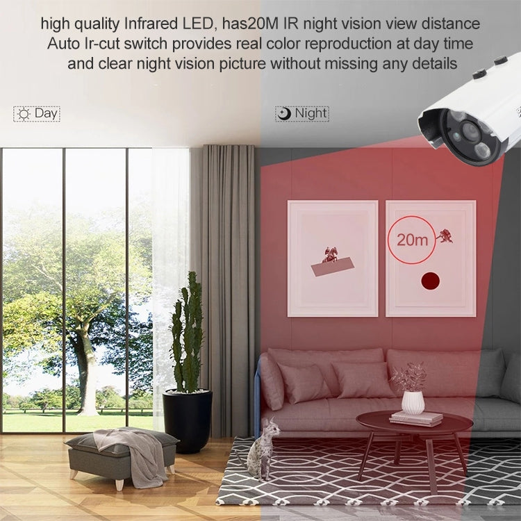 Telecamera CMOS 420TVL con obiettivo 6 mm e LED IR 20 m