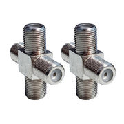 100 pezzi da 1 F femmina a 3 F femmina Jack 4 vie F Splitter TV connettore adattatore coassiale, 4 Way F Splitter