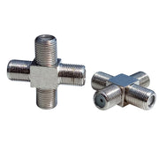 100 pezzi da 1 F femmina a 3 F femmina Jack 4 vie F Splitter TV connettore adattatore coassiale, 4 Way F Splitter