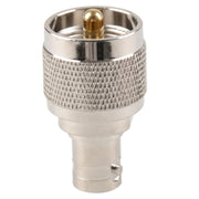 Adattatore connettore placcato in nichel da spina maschio UHF UG-273 a spina femmina BNC, UHF Male To BNC Female