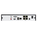 Videoregistratore digitale NVR 4 canali PoE con HDD