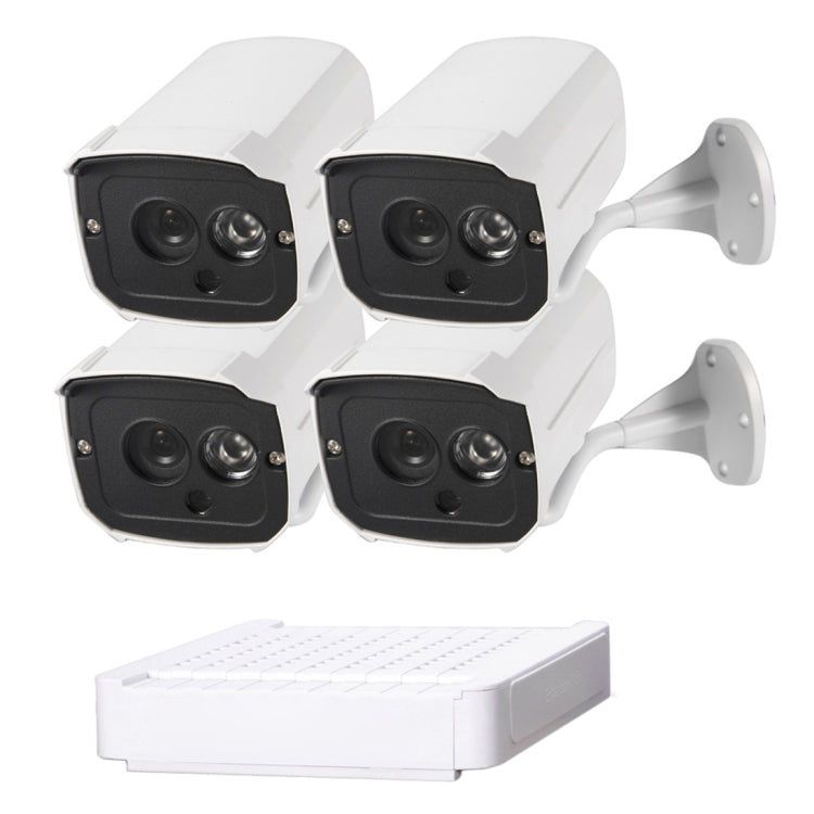 Kit NVR 4 canali 720P con telecamere IP 1MP IR 20m