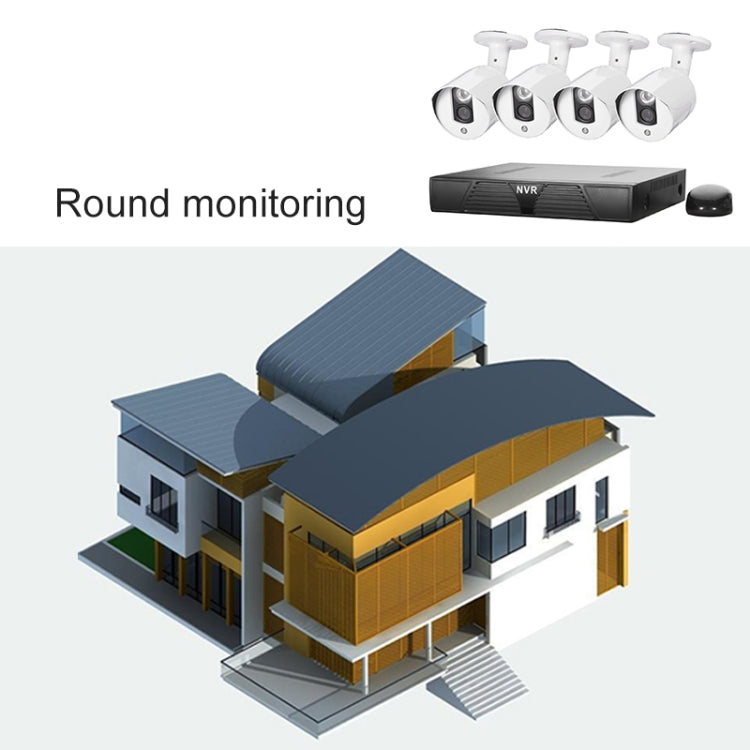 Kit NVR 4 canali con telecamere IP 720P e visione notturna
