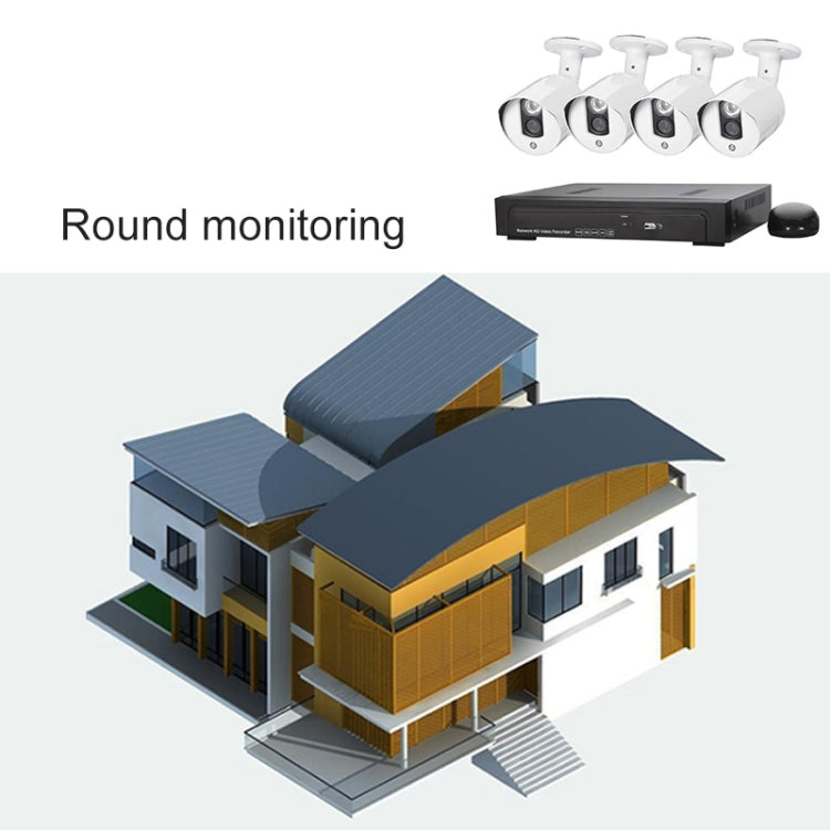 Kit NVR 4 canali 720P con telecamere IP 1MP e visione notturna