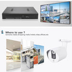 Kit NVR 4 canali 720P con telecamere IP 1MP e visione notturna