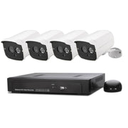 Kit NVR telecamera IP N4B7MPoe 4 canali 720P P2P ONVIF 1.0 Mega Pixel, supporto visione notturna/rilevamento movimento, distanza IR: 20 m, N4B7MPoe/Kit