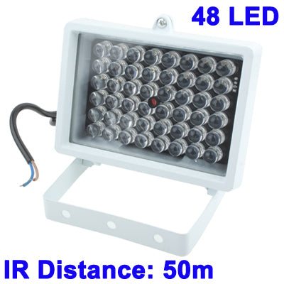 Luce ausiliaria a 48 LED per telecamera CCD, distanza IR: 50 m (ZT-48W), dimensioni: 9x12,5x8 cm