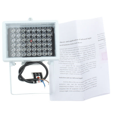 Luce ausiliaria a 48 LED per telecamera CCD, distanza IR: 50 m (ZT-48W), dimensioni: 9x12,5x8 cm