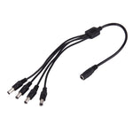 Cavo alimentazione CC 1 femmina 4 maschi 5,5x2,1 mm 40 cm