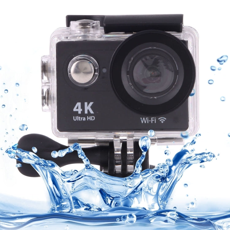 Fotocamera sportiva WiFi H9 4K Ultra HD1080P da 12 MP con schermo LCD da 2 pollici, obiettivo grandangolare da 170 gradi, impermeabile fino a 30 m, H9 4K (Black)