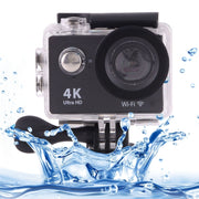 Fotocamera sportiva WiFi H9 4K Ultra HD1080P da 12 MP con schermo LCD da 2 pollici, obiettivo grandangolare da 170 gradi, impermeabile fino a 30 m, H9 4K (Black)