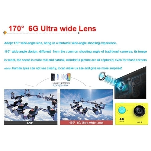 Fotocamera sportiva WiFi H9 4K Ultra HD 12MP impermeabile