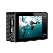 Fotocamera sportiva WiFi H9 4K Ultra HD1080P da 12 MP con schermo LCD da 2 pollici, obiettivo grandangolare da 170 gradi, impermeabile fino a 30 m, H9 4K (Black)