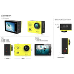 Fotocamera sportiva WiFi H9 4K Ultra HD 12MP impermeabile