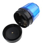 Spia stroboscopica a 6 LED per auto con forte base magnetica, Blue + Black, Red + Black, Yellow + Black
