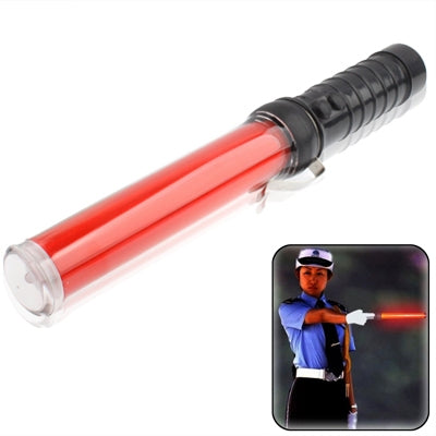 Indicatore LED rosso di controllo a 3 modalità di sicurezza del traffico con torcia elettrica, lunghezza: 29,5 cm, Length: 29.5cm