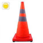 Coni stradali di avviso di sicurezza stradale per ascensore solare a 3 LED, altezza: 56 cm, Height: 56cm