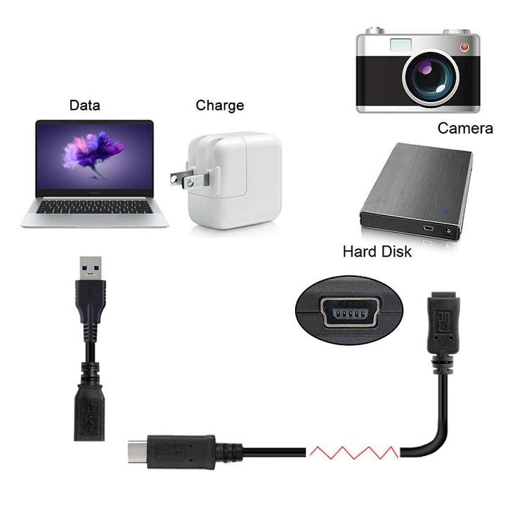 CY-201 Cavo USB 3.1 tipo C maschio a micro USB 2.0 femmina per Nokia N1, lunghezza cavo: 20 cm