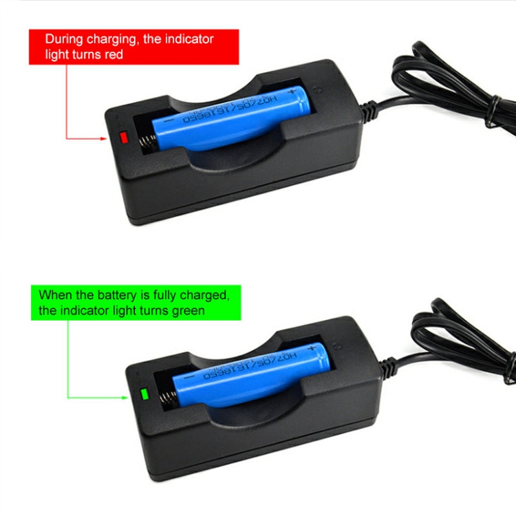 Caricabatteria per 18650, uscita: 4,2 V/ 650 mA, presa USA, 650mA with cable