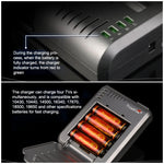 Caricabatterie universale TrustFire 4 slot per batterie 10430-185