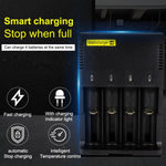 Caricabatterie universale per batterie al litio 10440-26650