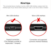 Cavo dati e caricabatterie USB retrattile per Motorola V3 / telefono cellulare / MP3 / MP4 / fotocamera digitale / GPS, lunghezza: 10 cm (può essere esteso fino a 80 cm), nero, USB 2.0 to Mini 5 Pin, USB 1.1 to Mini 5 Pin