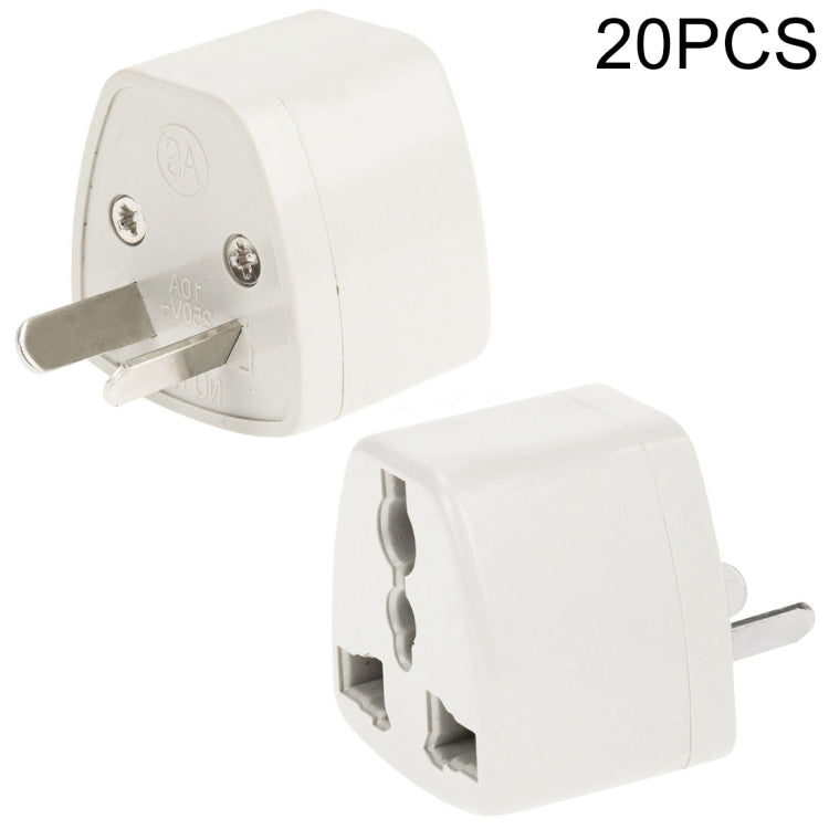 Adattatore da 20 pezzi, adattatore di alimentazione da viaggio con presa AU, AU Plug(20 PCS)