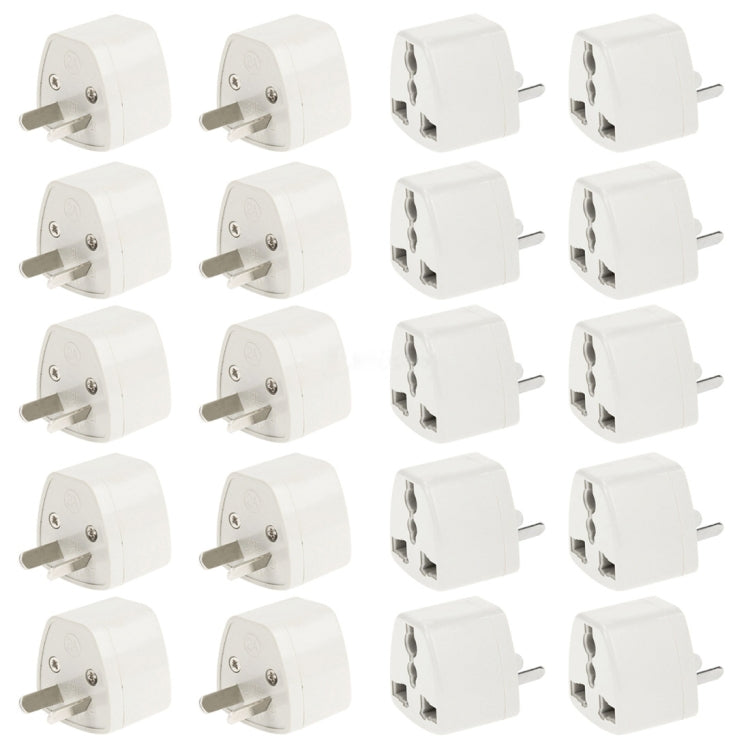 Adattatore da 20 pezzi, adattatore di alimentazione da viaggio con presa AU, AU Plug(20 PCS)