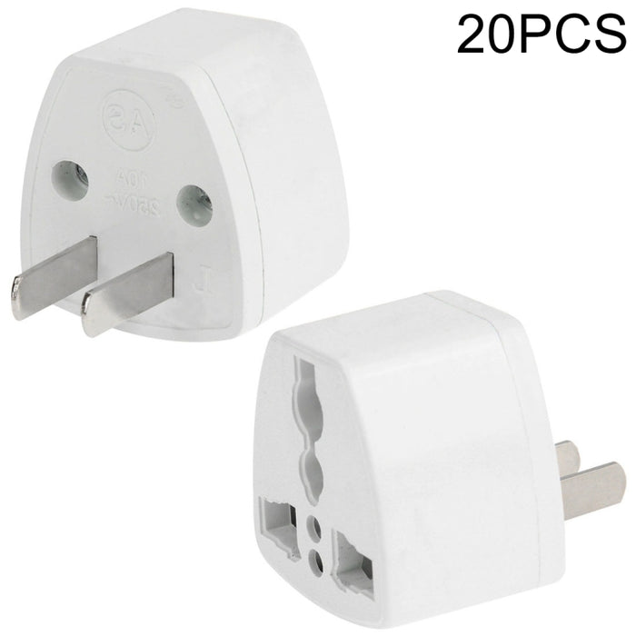 Adattatore per spina da viaggio per adattatore di alimentazione da parete da 20 pezzi, spina americana, US Plug(20 PCS)