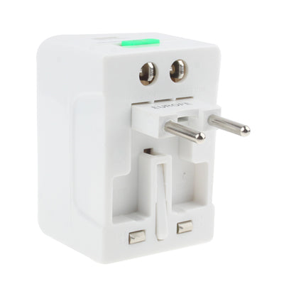 Universal US/EU/AU/UK Travel AC Power Adapter Plug with USB Charger Socket, With USB Port