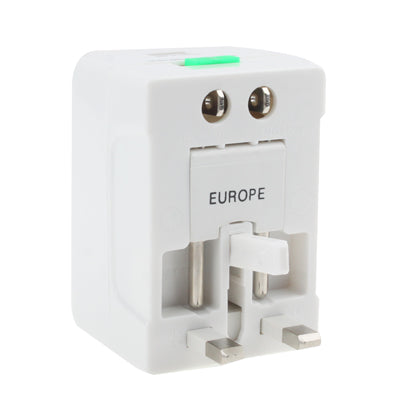 Universal US/EU/AU/UK Travel AC Power Adapter Plug with USB Charger Socket, With USB Port