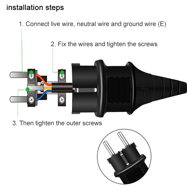 Adattatore presa con spina europea EU Plug maschio