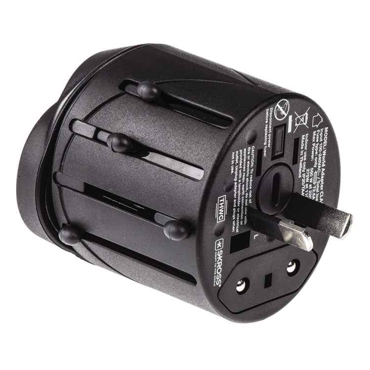 Adattatore universale da viaggio EU AU UK US 60x58x56mm