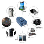 Adattatore universale da viaggio con spina US/AU e rotazione 90°