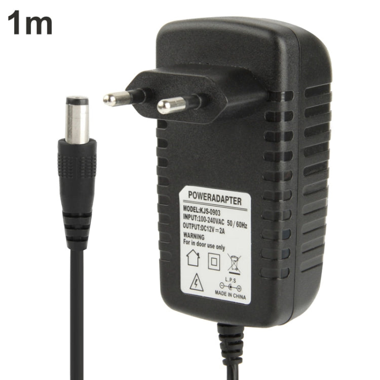 Adattatore di alimentazione CA 100-240 V a CC 12 V 2 A di alta qualità, punte: 5,5 x 2,1 mm, lunghezza cavo: 1 m, EU Plug DC 12V 2A, US Plug DC 12V 2A