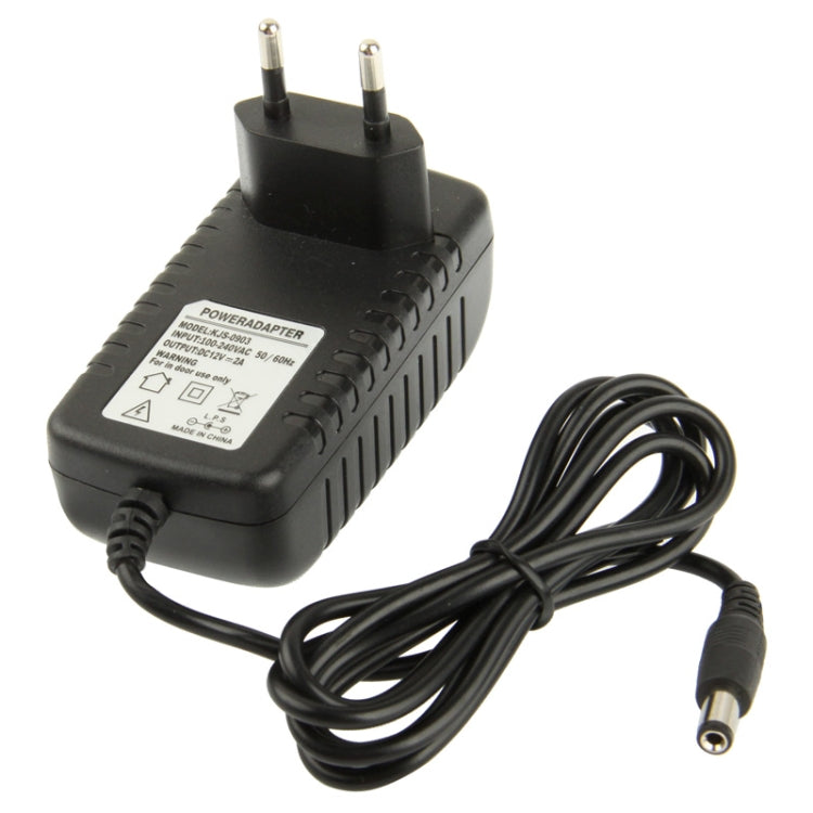 Adattatore di alimentazione CA 100-240 V a CC 12 V 2 A di alta qualità, punte: 5,5 x 2,1 mm, lunghezza cavo: 1 m, EU Plug DC 12V 2A, US Plug DC 12V 2A