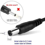 Adattatore di alimentazione CA 100-240 V a CC 6 V 2 A con spina UE di alta qualità, punte: 5,5 x 2,1 mm, lunghezza cavo: 1,1 m, EU Plug DC 6V 2A