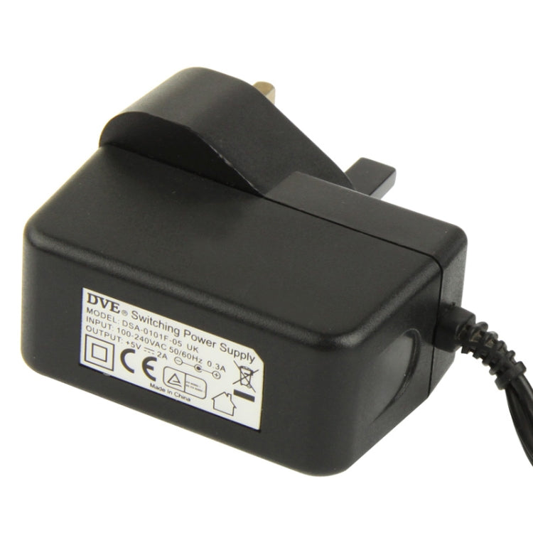 Adattatore alimentazione 5V 2A con spina UK e cavo 1,8m